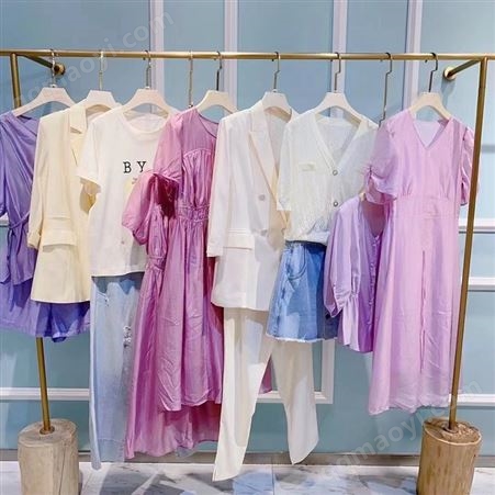 約布23年夏裝 一線休閑棉麻品牌折扣女裝走份批發(fā) 連衣裙