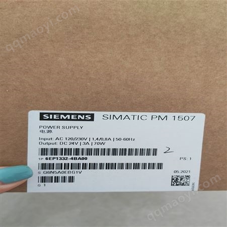 6EP1332-4BA00 西门子SIMATIC PM 1507 24 V/3 A 调节型电源