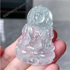 緬甸天然A貨翡翠老坑高冰種起光渡姆玉器吊墜玉質(zhì)細(xì)膩一物一證